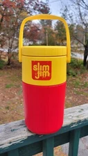 Vintage Coleman Slim Jim Nascar Water Cooler  #44 David Green Red Yellow Jug