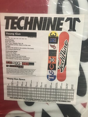 Brand New Technine Young Gun Snowboard Size 129 | eBay