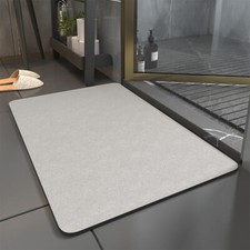 Stone Bath Mat Diatomaceous Earth Shower Mat, Non Slip Super Absorbent Quick Dry