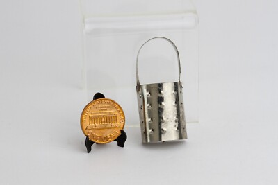 Vintage Miniature Tin Metal Grater, Doll Kitchen Tool, Diorama, Mini Display