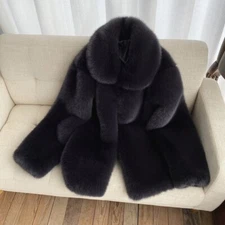 Mink Coat Men's Fur Mid-length Fox Fur Fur Coat Short Warm Winter Jacket Outwear