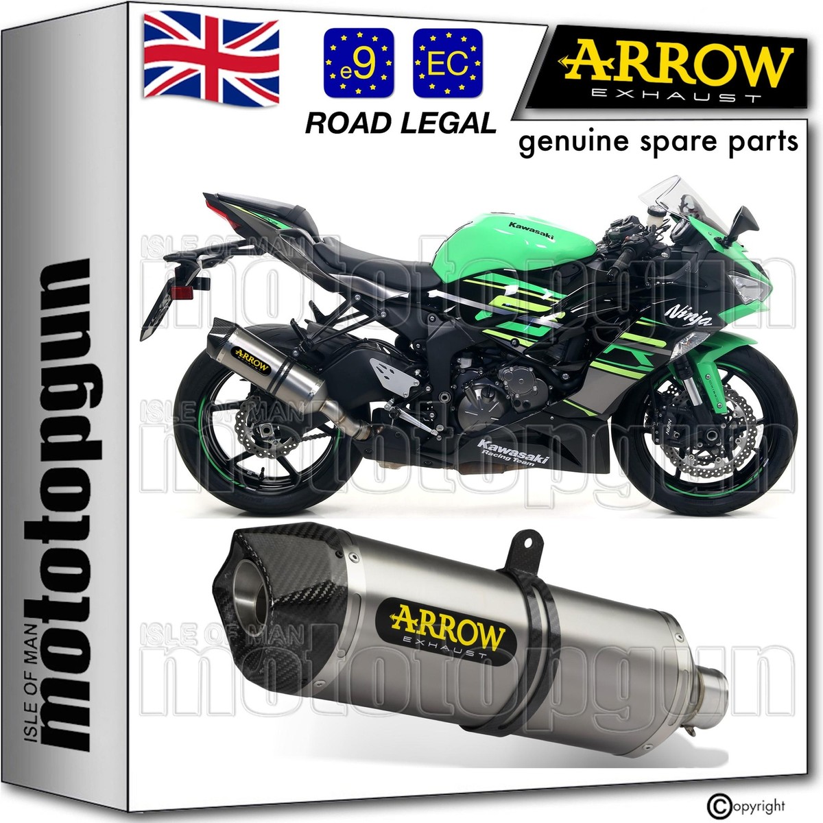 exhaust titanium c tech arrow for kawasaki zx-6r zx-6 r 636 2019