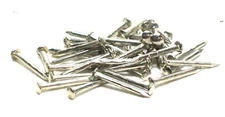 (100) NEW 0.9MM X 11MM ROUND HEAD BRAD ESUTCHEON PINS CHROME/NICKLE RL