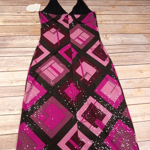 Windsor Halter Dress Sequins Size Small Pink Geometric - Picture 9 of 10