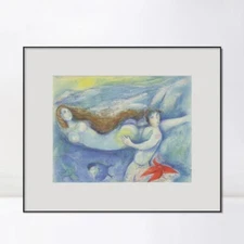 Framed Canvas Giclee Print FOUR TALES FROM THE ARABIAN NIGHTS by Marc Chagall