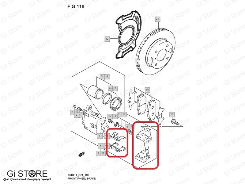 Front Brake Caliper Carrier LH & RH Set For Suzuki Ciaz 29932635