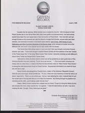white zombie  press release for planet zombie on World Wide Web  1995