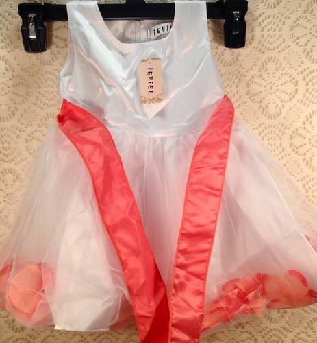 IEFIEL Floral Girls Summer Princess Dress Wedding Pageant Party Tutu Sleeveless - 第 1/3 張圖片