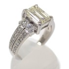 Design Jewelry Square Ring Pt900 Platinum Size Us 7 Diamond Ladies TGIS