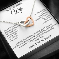 To My Wife Necklace, Gifts from Husband, Valentine Gifts for Her, Birthday Gift