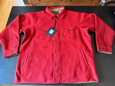 Filson Lined Mackinaw Wool Jac Shirt Red Oak, XL, #20232893