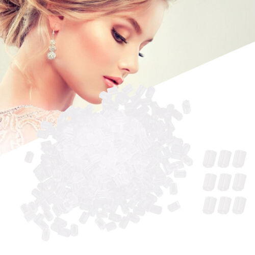 500pcs Silicone Earring Backs Soft Transparent Earrings Backing Earplug