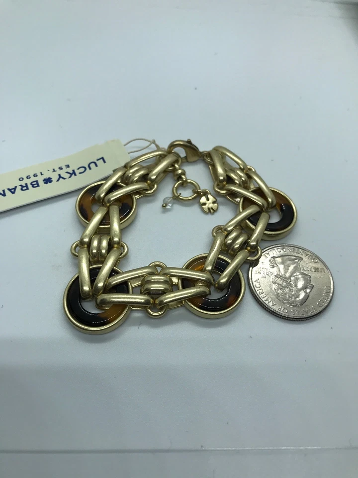 $39 Lucky Brand tortoise look link bracelet LB4AA - Image 3 of 4