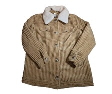 Women's Koolaburra By Ugg Corduroy Jacket W/ Removable Fur Collar Camel Sz Xs