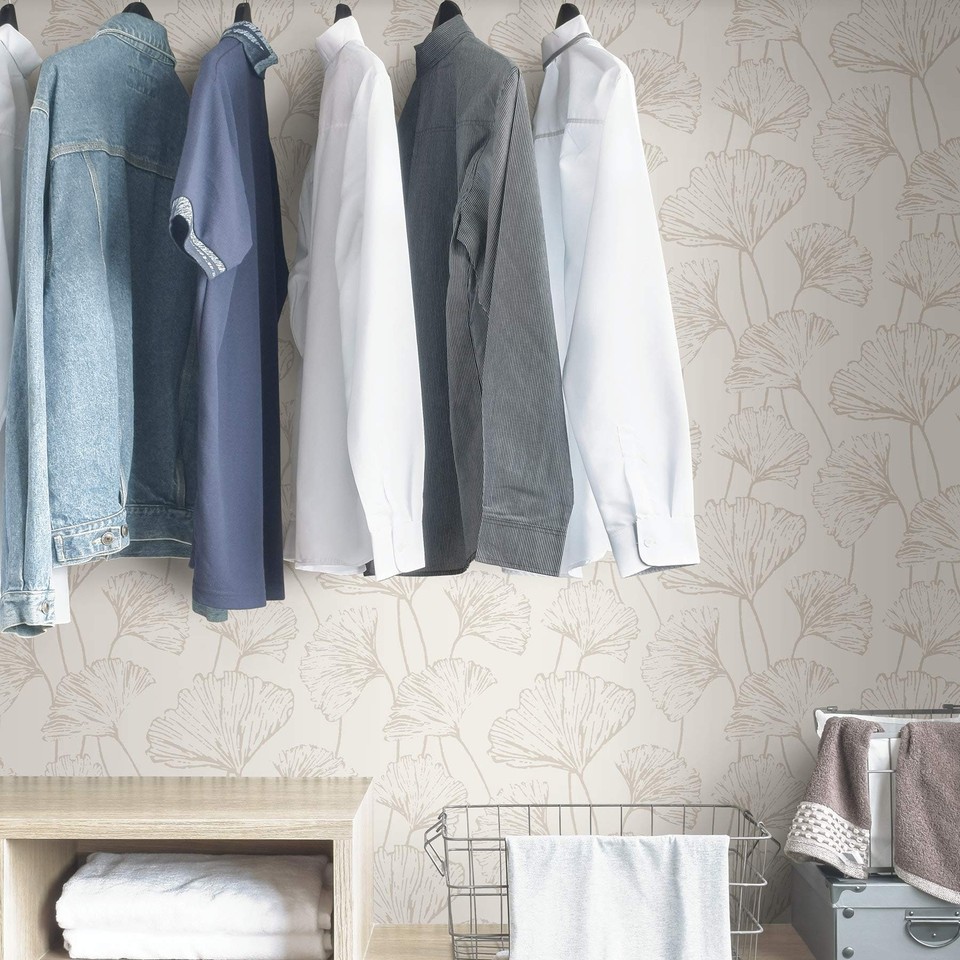 NUS3578 Silver Hikarigaoka Peel & Stick Wallpaper, Metallic eBay