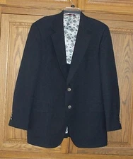HART SCHAFFNER & MARX LANG VICARY JACK NICKLAUS NAVY BLUE SPORT JACKET 44' CHEST