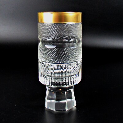 Wunderschönes ART DECO Trinkglas ähnlich Moser Splendid Goldrand 30er Jahre RAR