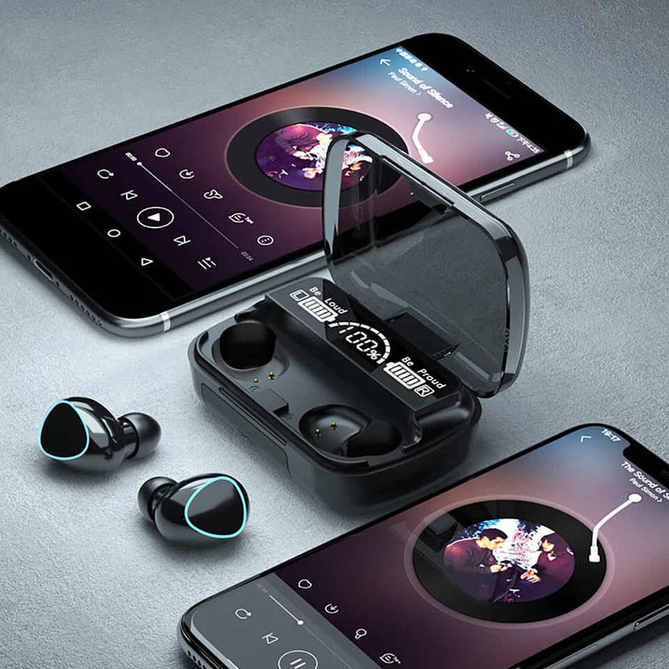 Bluetooth 5.0 Headset TWS Wireless Earphones Mini Earbuds IPX7 Stereo Headphones - Image 2 of 4