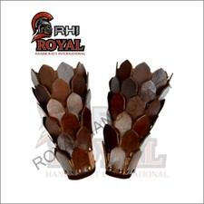 Medieval leather forearm bracers pair Leather arm guards pair large size new