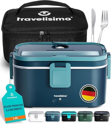Elektrische Lunchbox 80W 1,8L   3in1 Speisenwärmer Warmhaltebox für Arbeit, Auto