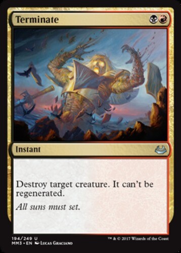 Modern Masters 2017 Moderate Play x4 Terminate Card  