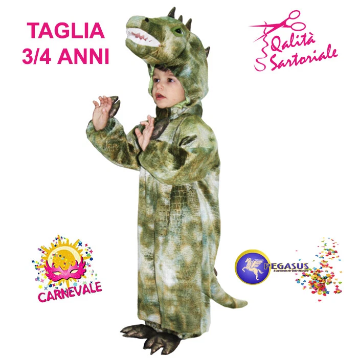 Costume Dinosauro T-Rex Bambino 3-4 anni Taglia S Ufficiale Jurassic World  610814 Rubie's