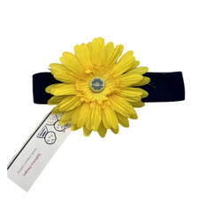 Sydilicious Designs Black and Yellow Flower Headband