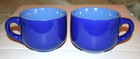 New ListingSet of 2 Cobalt Blue w/ Light Blue Interior Ceramic Coffee / Tea Cups Mugs 16 Oz