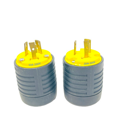 2 pcs Pass & Seymour L11-20P Industrial Twist Turn Locking Connector Plug