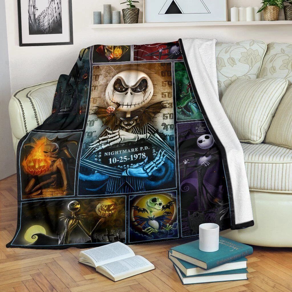 Jack Skellington The Pumpkin King Happy Halloween Season Sofa BLANKET Best Price