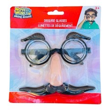 Halloween Disguise Roleplay Funny Novelty Glasses With Big Clown Nose  Mustache