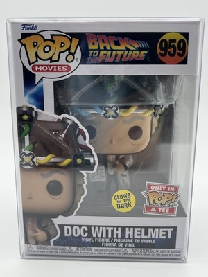 Funko Pop Movies Back to the Future Doc with Helmet #959 Glows in the Dark