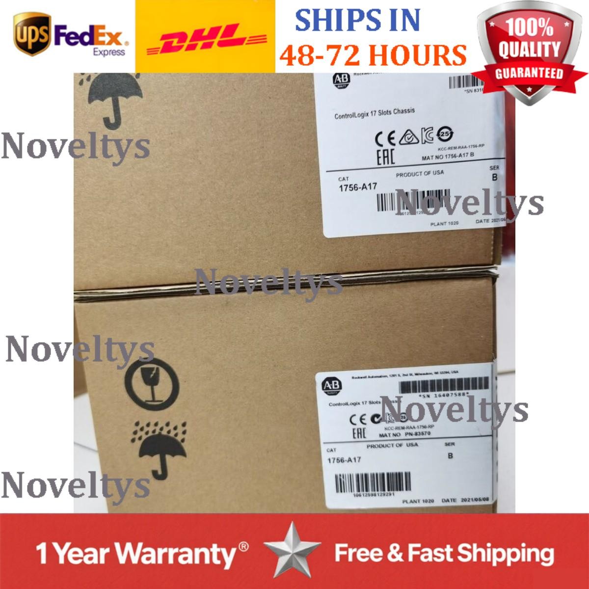 NEW Allen-Bradley AB 1756-A17 ControlLogix 17 Slots Chassis Module New Sealed