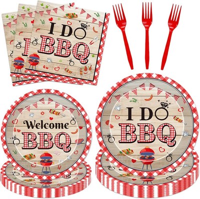 BBQ Party Decorations BBQ Plates Napkins Cups,Disposable Paper Picnic Supplies f