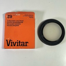 Vivitar collapsible Lens Hood 62mm Japan Photo Photography W/ Box