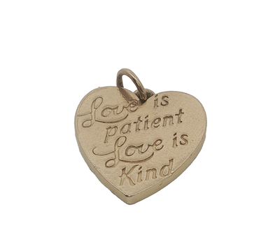 James Avery 14k Gold Love Is Patient Love Is Kind Heart Charm | eBay