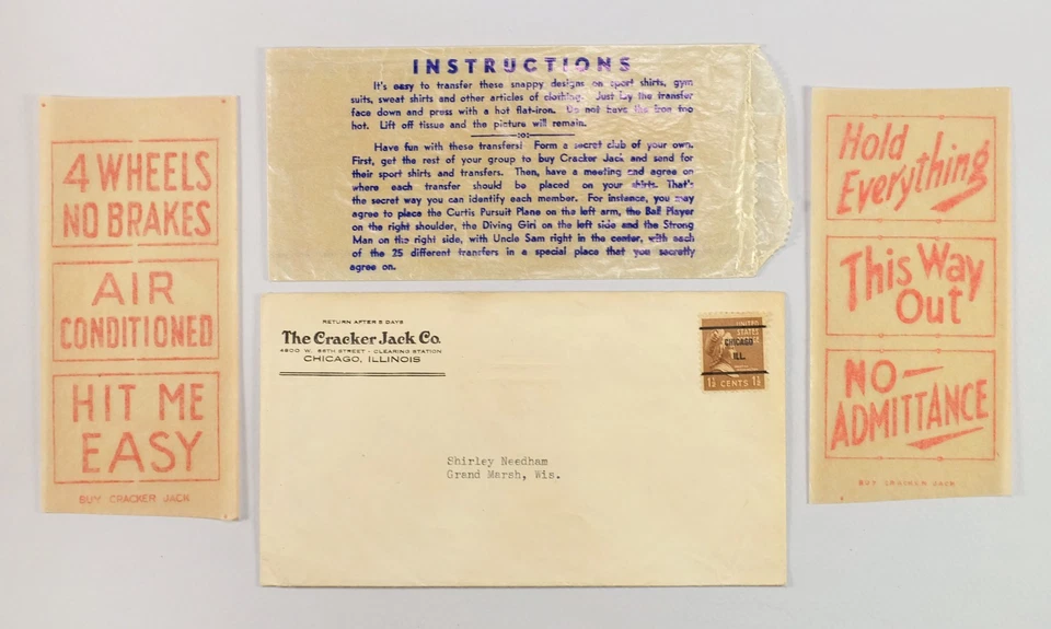 1940s Rare Set of 24 Cracker Jack Tattoo Prizes & Original Envelope – Uncle Sam - Image 4 of 4