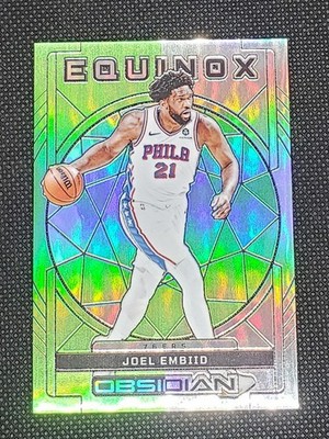 Panini Obsidian 2023-24 Joel Embiid Equinox Green /25 Philadelphia 76ers #38