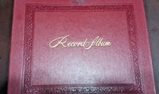 VINTAGE DECCA 10" 78 RPM STORAGE ALBUM - CLEAN INDEX - HOLDS 12 RECORDS RED