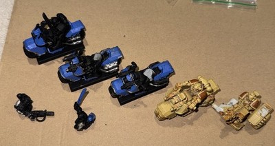 Warhammer 40k Space Marine Bike Squad 4x 3 Bikes, 1 Attack Bike