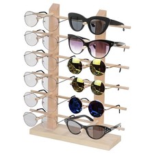 Wooden Sunglasses Display Rack Eyewear Stand Organizer Holder for Home Shop