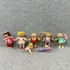 Vintage Cabbage Patch Kids PVC Figure Lot 7 Dolls Babies Yarn Hair Toys 80s 90s