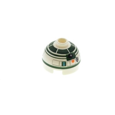 1x Lego Stein rund 2x2x1 weiß Dom Kuppel Droide R2-X2 Star Wars 75032 553pb018