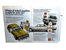 1975 Shell Gasoline 2 Page Vintage Print Ad Which Fuel Is Right for You Old Cars