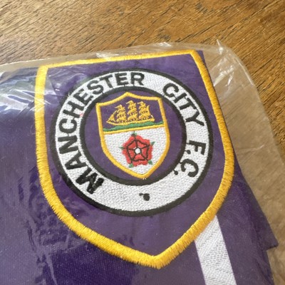 NEW & SEALED Manchester City 1992/94 Purple Away Football Shirt