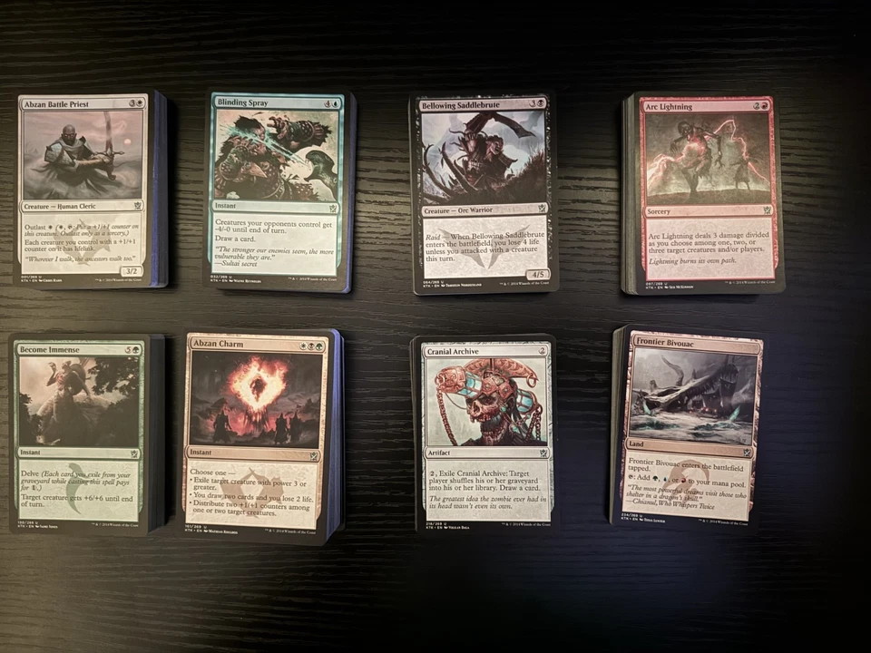 MTG Magic Khans of Tarkir Complete Common Uncommon Set x4 NM/MT Playset - Image 3 of 3