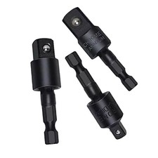 3x 1/4in Hex Shank Socket Adapter with a protective electroplated layer