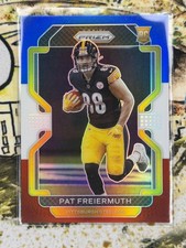2021 Panini Prizm #362 Pat Freiermuth Red White and Blue Rookie Card. rookie card picture