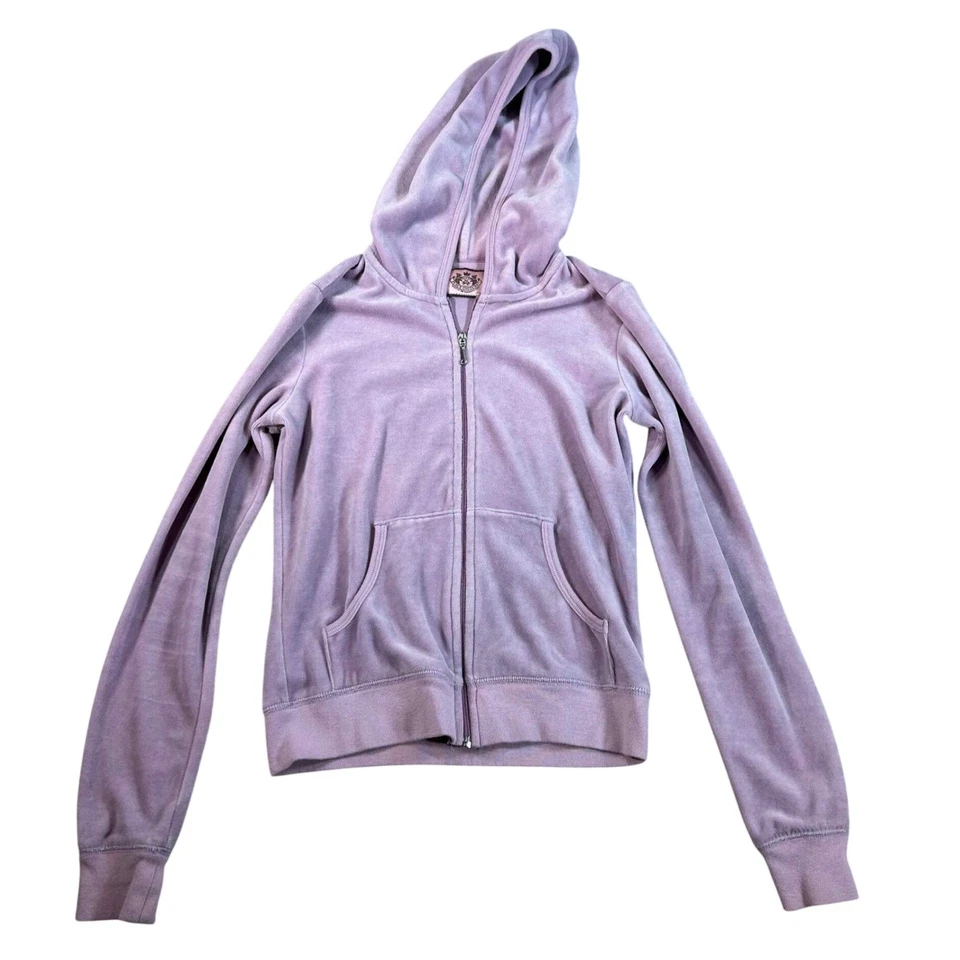Vintage Juicy Couture Velour Tracksuit Set Hoodie M Pants Lilac Purple Small - Image 3 of 4