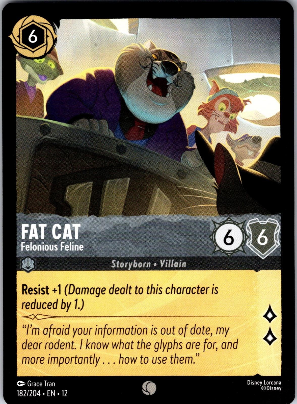 Fat Cat - Felonious Feline - 182/204 Wilds Unknown - Common - NM/M